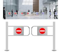 YORCME Metal Entrance Swing Gate Access Automatic Swings Gates - 1-Way Safety Door, Auto Close for Supermarket, Warehouse, Library-Safety Closure Device 180x100cm