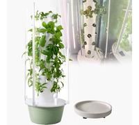YORCME Stackable Plant Tower Hydroponics Systems 20Pots/28Pots/36Pots Space-Saving Hydroponic Garden Tower - 6-Tier Indoor Growing Systems with Controller 5-Layer20Pots-HydroponicTower+PlantLight