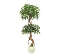 YORFULL 150cm Large Artificial Plants Fake Ficus Tree, Artificial Plants Indoor Tall Fake Plant for Home Office Decor 1pcs