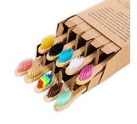 Yorgewd 10 Pack Kids Bamboo Toothbrush, Natural Children Toothbrushes Soft Bristles Ergonomic Biodegradable Handle Eco Toothbrush for Kids BPA Free