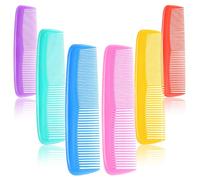 Yorgewd 12 Pieces Hair Combs Set for Women Men 5 Inch Pocket Fine Tooth Hair Comb Unbreakable Plastic, 6 Assorted Colour (12 Pieces)
