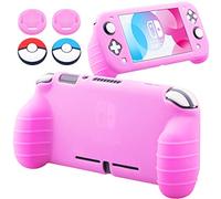 YoRHa Handle Grip Soft Silicone Rubber Protective Cover Case (Pink) x 1 for Switch Lite - 9.2019 Slim Model