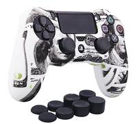 YoRHa Water Transfer Print Camouflage Silicone Case Cover Skin Box for PS4/Slim/Pro Controller x 1 (US Dollar) with Pro Attachments Thumb Grips x 8