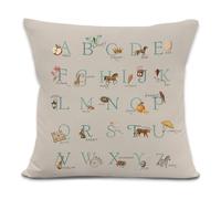 Yorhifa Vintage Alphabet Classroom Pillow Covers 18x18 Inches, Classroom Decor, ABC Chart Educational Decorative Pillowcase Cases, Nursery Throw Pillow Covers for Kids Toddler Room Bedroom Decor