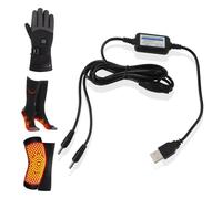 Yorikyas 4.2V Heated Gloves Charger USB Adapter Cable for Gloves Socks Rechargeable Lithium Polymer Batteries Charging(Not Include Battery)