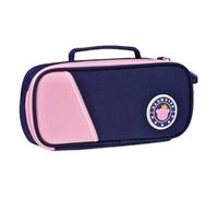 YORISMAL Blue Chalk Case, Carry Handle, Large Capacity Pencil Case for Primary and Middle Schools, Lightweight and Back-friendly 3 Tier English Stationery Pencil Case