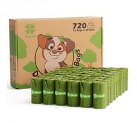 YORJA Dog Poo Bags, 720 Pet Poop Bags, Extra Thick and Strong 100% Leak-Proof Unscented Waste Bags (Green)