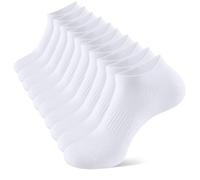 YORJOSOX Bamboo Trainer Socks for Women & Men: No-Show 5-Pack with casual & Breathable - Low-Cut Invisible Liner for Sneakers/Summer Shoes (UK, Numeric, 9, 12, Regular, Regular, White 5 pairs)