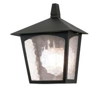 York 1 Light Outdoor Flush Ceiling Lantern Black E27 Netlighting Black One Size