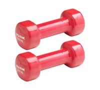 York Fitness Single Vinyl Dipped Dumbbell (Fitbell), Red, 2.5 Kg
