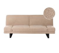 Sofa Bed 2 Seater YORK Boucle Sand Beige