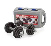 York Fitness 20 Kg Cast Iron Strength Training Dumbbell Weight Set with Case