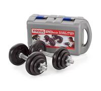 York Fitness 20 Kg Cast Iron Strength Training Dumbbell Weight Set with Case