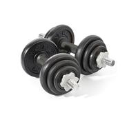 York 20kg Cast Iron Dumbbell Weight Set - Black