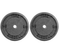 York 2x 10kg Black Cast Iron 1Inch Plates