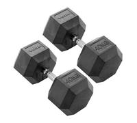 York 40Kg Commercial Rubber Hex Dumbbells - Premium Weight Set For Gyms And Home Use