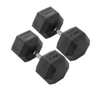 York 47.5Kg Commercial Rubber Hex Dumbbells For Ultimate Strength Training