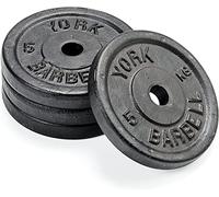 Weight Plates 4 Pack, York Fitness Standard Cast Iron Strength Training in 5 Kg