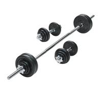 York 50Kg Cast Iron Barbell And Dumbbell Weight Set For Home Fitness Training