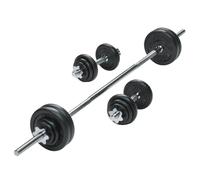 York 50kg Cast Iron Barbell & Dumbbell Weight Set