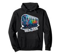York art poster NYC metro car street scene Pullover Hoodie