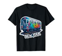 York Art Poster NYC Metro car Street Scene T-Shirt