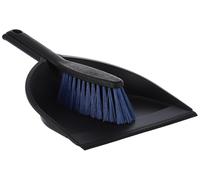 York Azur Hand Sweeper Set with Rubber Lip - Dustpan Set - Colourful Shovel Broom Set - Dustpan Width 21.5 cm - Hand Brush Sweeper Set (Blue)