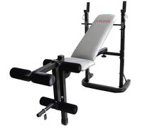 York B500 Folding Barbell Weight Bench Foldable Workout Lifting w/ Leg Developer