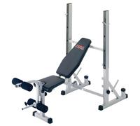 York B540 2 in 1 Incline Decline Chest Press Barbell Weight Bench Squat Rack