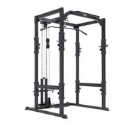 York Barbell C19P Olympic Power Cage With Hi-Lo Pulley Attachment