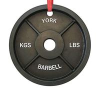 York Barbell Christmas Ornaments Barbell Weight Plate Fitness Christmas Decorations For Tree Ceramic Personalized Christmas Ornaments 2022 Keepsake Christmas Decor Holiday 3 Inch