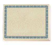 York Blue Standard Certificate Paper, Blue Border, 8 1/2 Inch x 11 Inch, 28lb Parchment, Certificates and Awards Paper, 100 Count