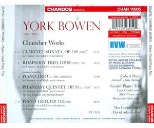YORK BOWEN: PHANTASY QUINTET; PIANO TRIOS; CLARINET SONATA NEW CD