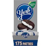 YORK Christmas Peppermint Patties Dark Chocolate Covered Mint Candy, 175 Pieces, 5.25 Pound
