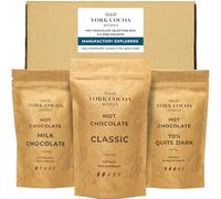 York Cocoa Works Hot Chocolate Selection Pack, Milk, Classic and 70% Dark, 3 x 200g