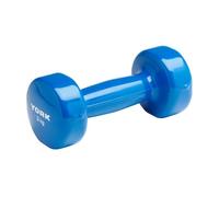 York Fitness Single Vinyl Dipped Dumbbell (Fitbell), Blue, 3 Kg