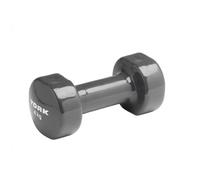 York Fitness Single Vinyl Dipped Dumbbell (Fitbell), Grey, 4 Kg