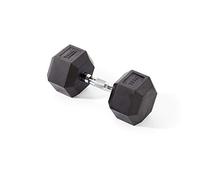York Fitness 15kg Rubber Hex Dumbbell Single Fitness Weights For Strength Training