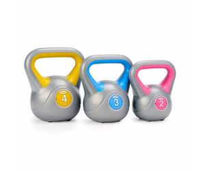 York Fitness 2, 3 and 4 kg Vinyl Kettlebell Weight Set
