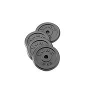 York Fitness 4 x 2.5kg Standard Cast Iron Disc Set, black