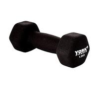 York Fitness Single Neoprene Hex coating Dumbbell, Black, 1.5KG