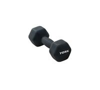 York Fitness Single Neoprene Hex coating Dumbbell, Black, 2.5KG