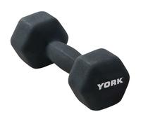 York Fitness Single Neoprene Hex coating Dumbbell, Black, 3KG