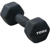 York Fitness Single Neoprene Hex Coating Dumbbell, Black, 3Kg