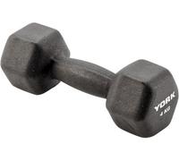 York Fitness Single Neoprene Hex Coating Dumbbell, Black, 4Kg