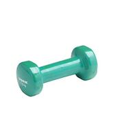 NRS Healthcare York Fitness Single Vinyl Dipped Dumbbell (Fitbell), Green, 1.5 Kg