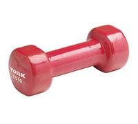 York Fitness Single Vinyl Dipped Dumbbell (Fitbell), Red, 2.5 Kg