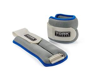 York Fitness Soft Ankle and Wrist Weights - Blue 2 x 1.5kg