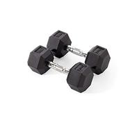 York Fitness Unisex Rubber Hex Dumbbells (Pair)
