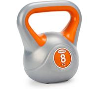 York Fitness Vinyl Kettlebell 8Kg - Home Gym Equipment Perfect For Bodybuilding Weight Lifting Training Kettlebell, Orange